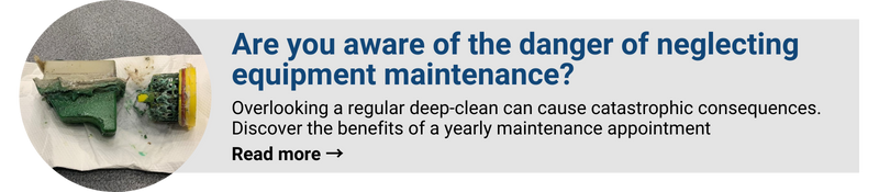 Are you aware of the danger of neglecting equipment maintenance? Overlooking a regular deep-clean can cause catastrophic consequences.  Discover the benefits of a yearly maintenance appointment. Read more →