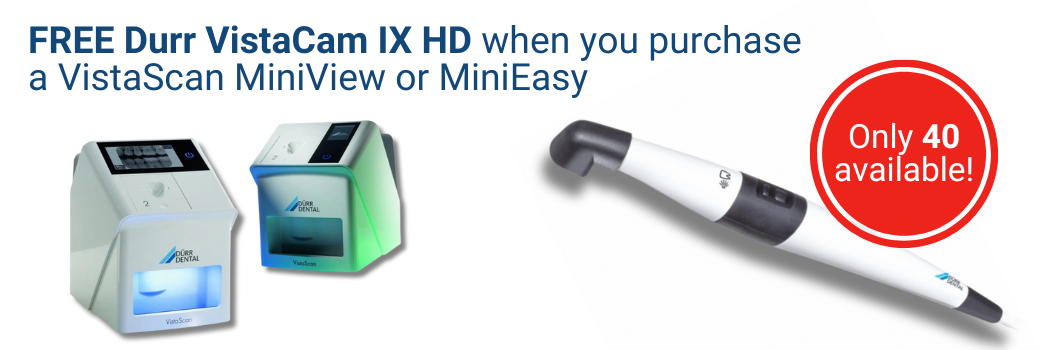 FREE Durr VistaCam IX HD when you purchase a VistaScan MiniView or MiniEasy - only 40 available!